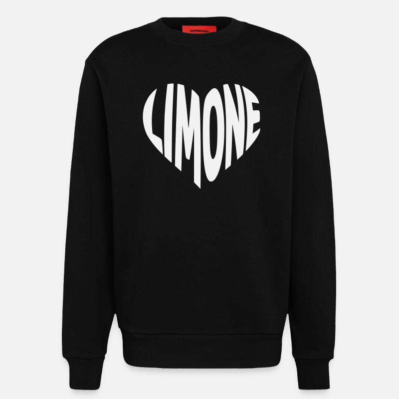 Conception en cœur de citron vert - Sweat bio décontracté fabriqué en UE - SOLID BLACK