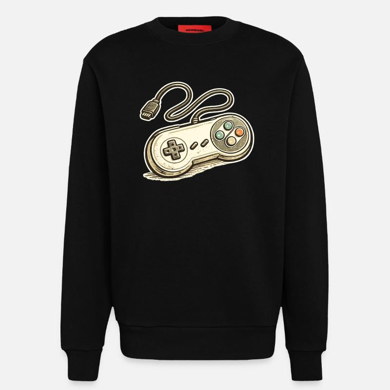 Retro Game Controller Graphics - Sweatshirt - made by SPREAD  - SOLID BLACK