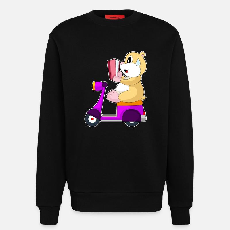 Hamster Motorroller - Sweatshirt - made by SPREAD  - SOLID BLACK