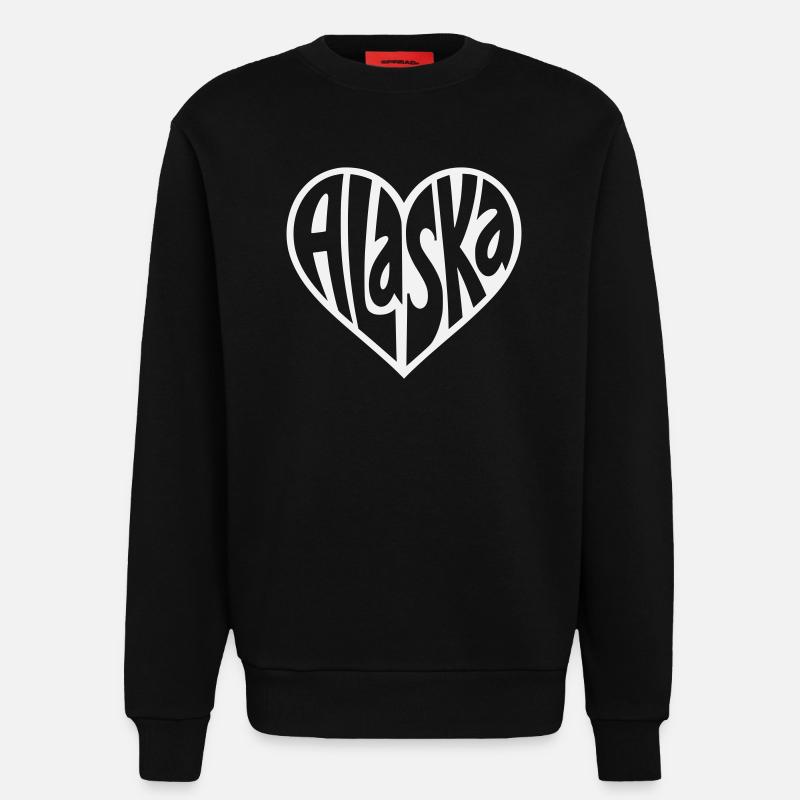 Alaska Herzschrift - Sweatshirt - made by SPREAD  - SOLID BLACK