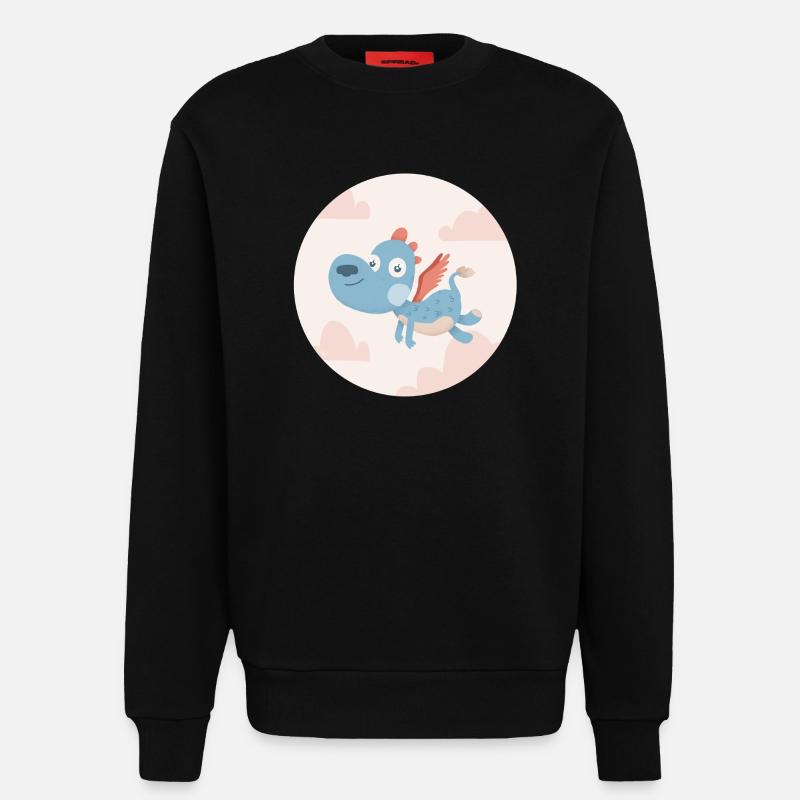Blauer Drache - Sweatshirt - made by SPREAD  - SOLID BLACK