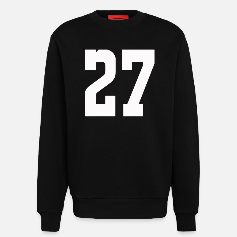 Ziffern 27 Kontrast-Design - Sweatshirt - made by SPREAD  - SOLID BLACK