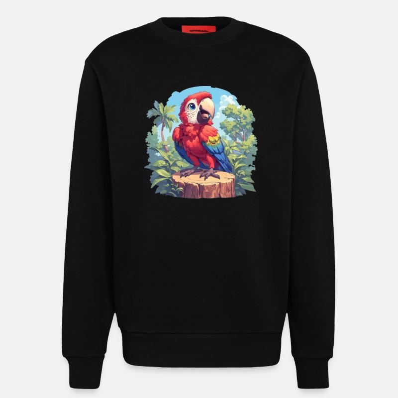 Macaw's Era - Sweatshirt - made by SPREAD  - SOLID BLACK