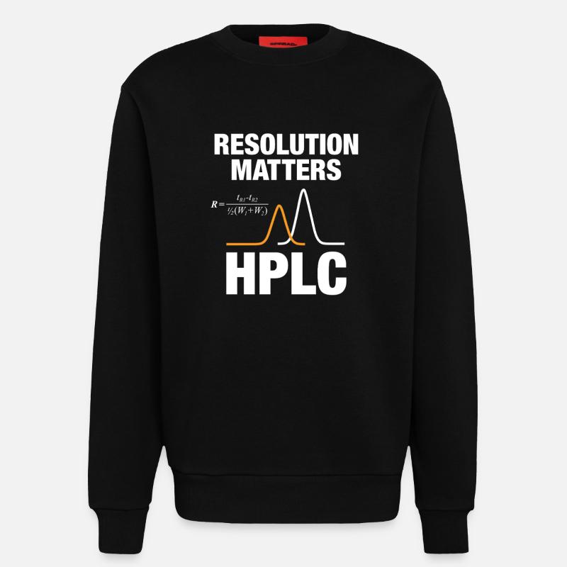 HPLC Peak Resolution Performance Chromatography - Sweatshirt - made by SPREAD - SOLID BLACK