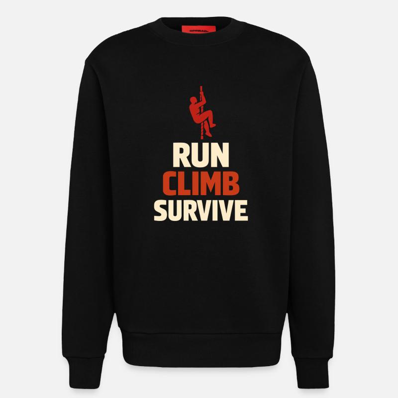 Parcours d’obstacles Course d’obstacles OCR - Sweat bio décontracté fabriqué en UE - SOLID BLACK