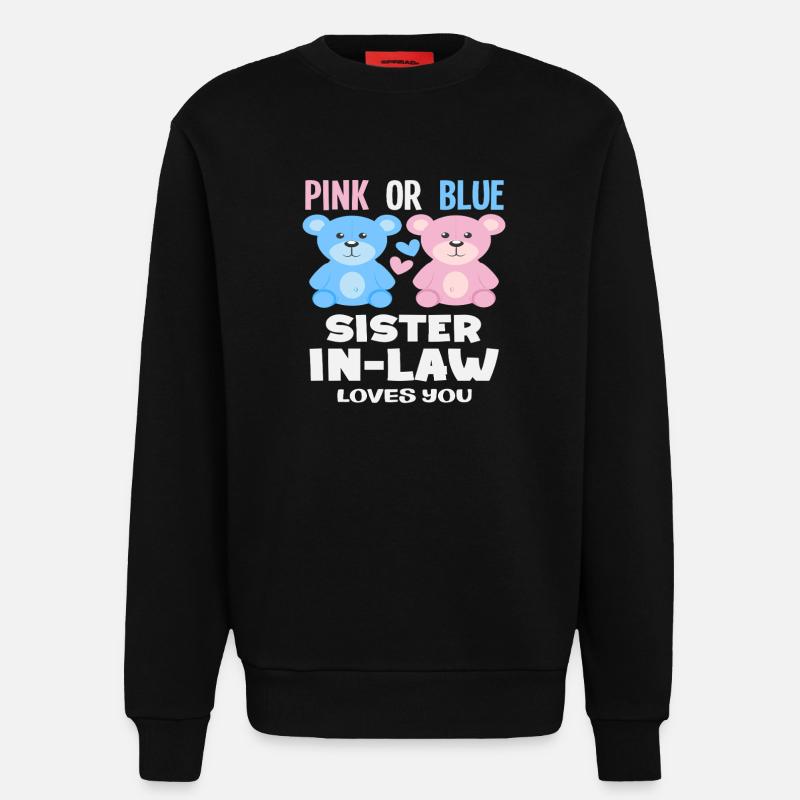 Pink Oder Blau Stiefschwester Liebt Dich - Sweatshirt - made by SPREAD - SOLID BLACK
