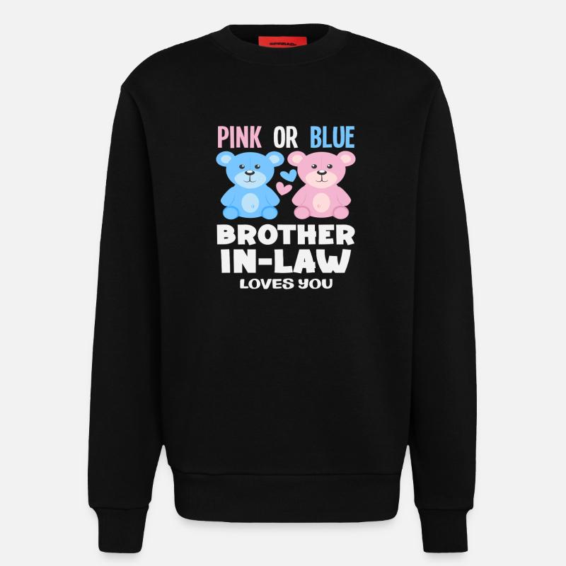 Pink Oder Blau Stiefbruder Liebt Dich - Sweatshirt - made by SPREAD  - SOLID BLACK
