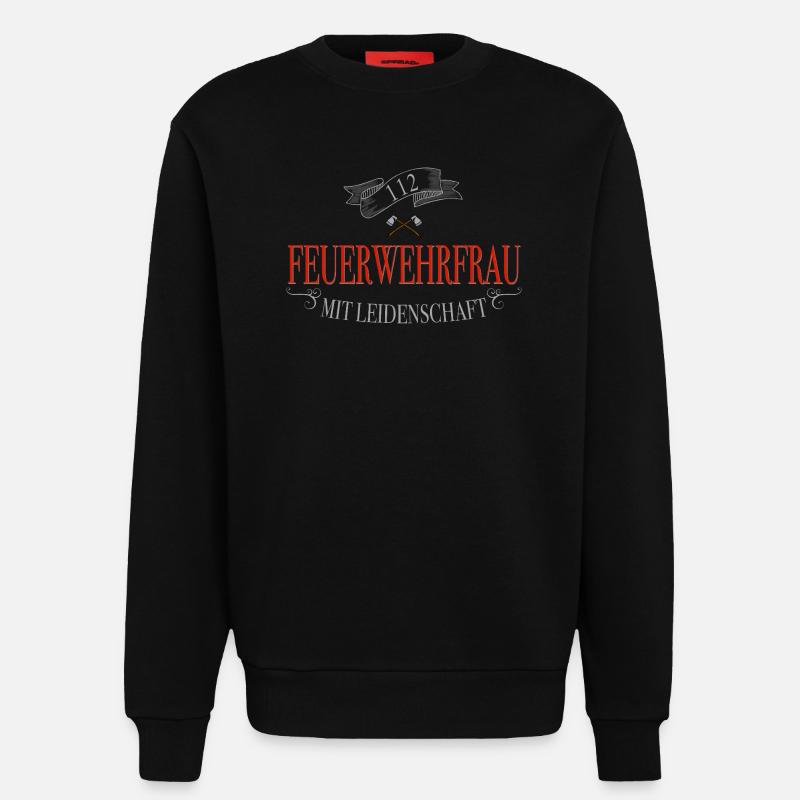 Feuerwehrfrau Mit Leidenschaft - Sweatshirt - made by SPREAD - SOLID BLACK