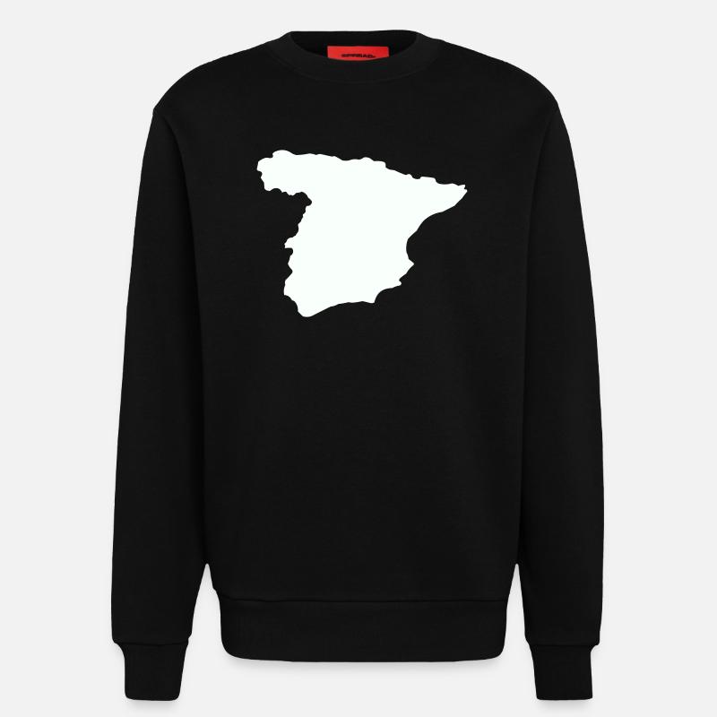 Spanienkarten Silhouettedesign - Sweatshirt - made by SPREAD  - SOLID BLACK