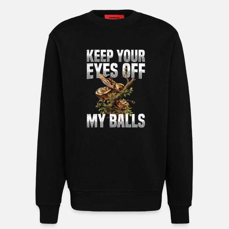Königspython Schlangen Liebhaber Terrarium Python - Sweatshirt - made by SPREAD - SOLID BLACK