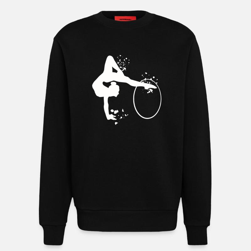 Gymnastics Hoops Rhythmic Gymnastics - Sweatshirt - made by SPREAD - SOLID BLACK