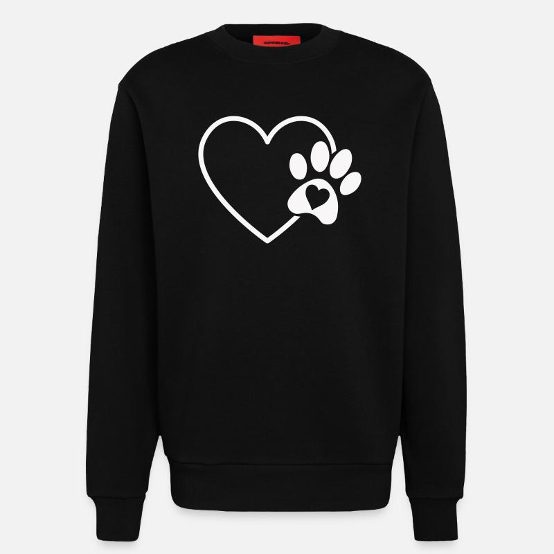 Herzpfote Liebe - Sweatshirt - made by SPREAD  - SOLID BLACK