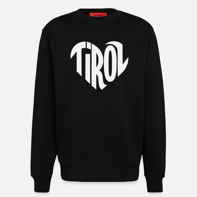 Tirol Herz Typografie - Sweatshirt - made by SPREAD  - SOLID BLACK
