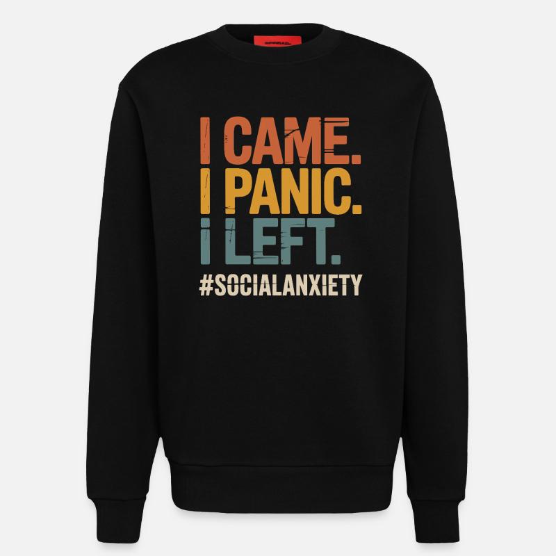 Introvertiertes Problem Lustiger Sozialfreak - Sweatshirt - made by SPREAD  - SOLID BLACK