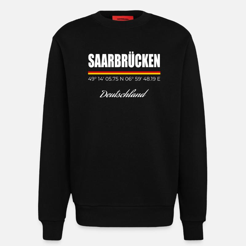 Saarbrücken - Sweatshirt - made by SPREAD  - SOLID BLACK
