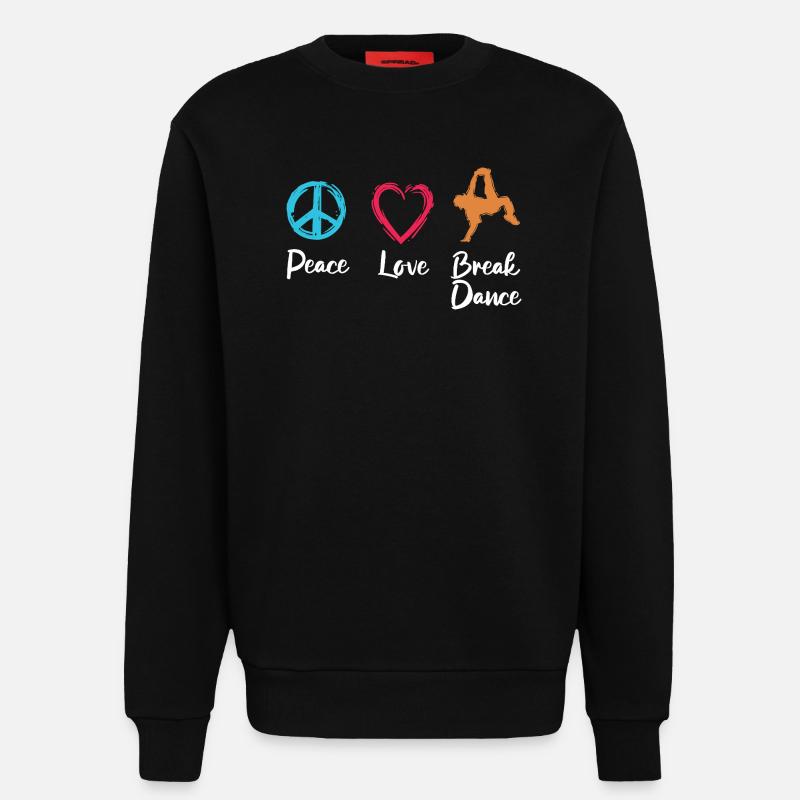 Frieden Liebe Breakdance - Sweatshirt - made by SPREAD  - SOLID BLACK