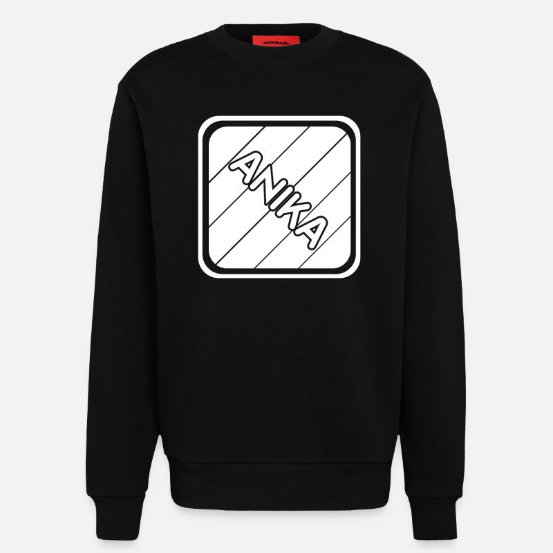 Anika as a first name - Sweatshirt - made by SPREAD  - SOLID BLACK