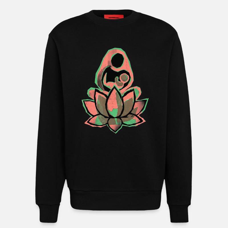 Mutter Kind Yoga - Sweatshirt - made by SPREAD  - SOLID BLACK