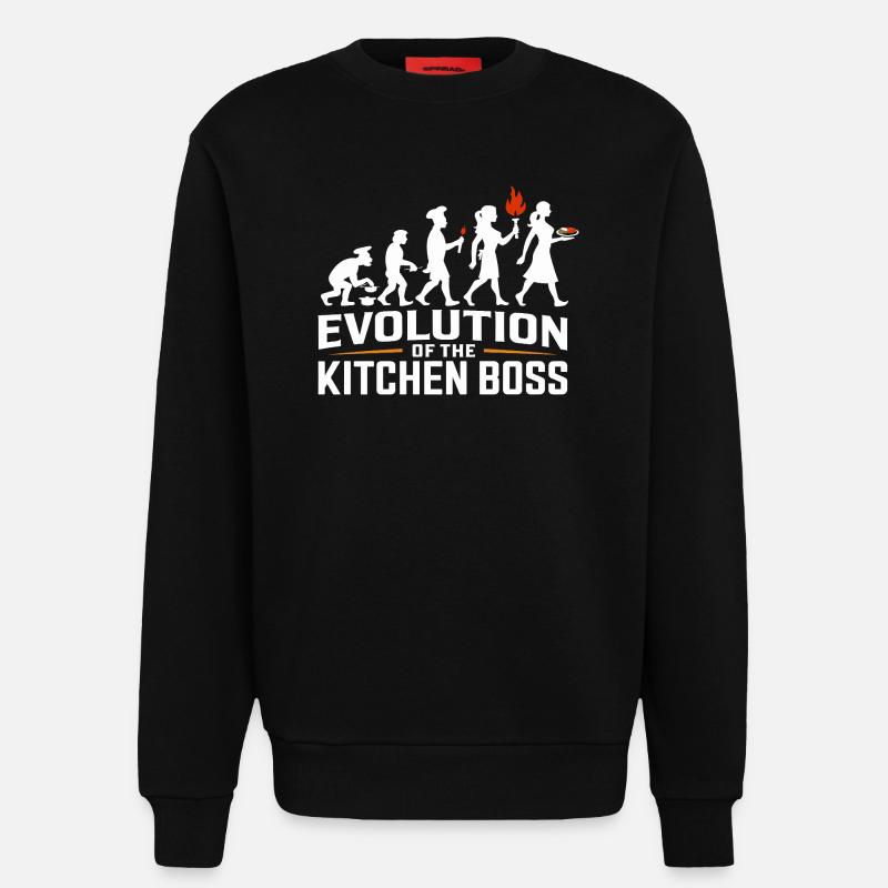 Chef Evolution - Sweatshirt - made by SPREAD  - SOLID BLACK