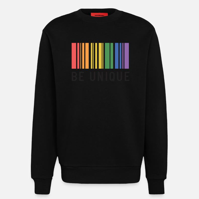 LGBT-Pride-Monat – Sei einzigartig - Sweatshirt - made by SPREAD  - SOLID BLACK