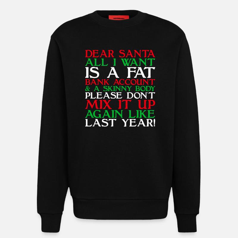 Lieber Weihnachtsmann - Sweatshirt - made by SPREAD - SOLID BLACK