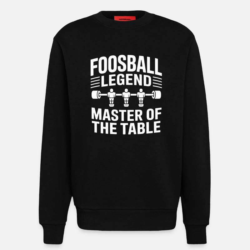 Tischfußball Evolution Lustiges Kickern Foosball - Sweatshirt - made by SPREAD - SOLID BLACK