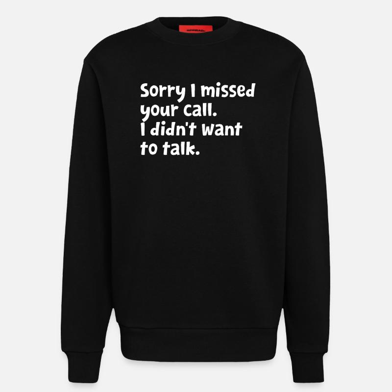 Introvert - Funny Introvert Design - Sarcastic - Sweatshirt - made by SPREAD  - SOLID BLACK