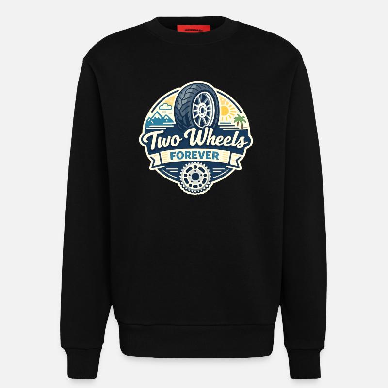 Zwei Räder Forever - Sweatshirt - made by SPREAD - SOLID BLACK