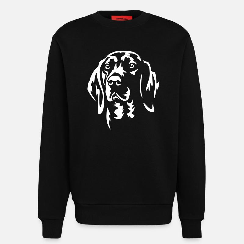 Alpine Dachshracken Head "Black Edition" - Sweatshirt - made by SPREAD  - SOLID BLACK