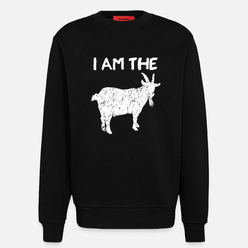 Ich bin die GOAT-Silhouette - Sweatshirt - made by SPREAD  - SOLID BLACK