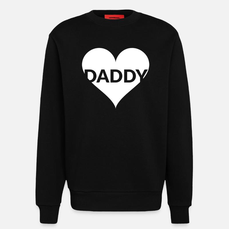 Daddy Herz Geschenk - Sweatshirt - made by SPREAD  - SOLID BLACK