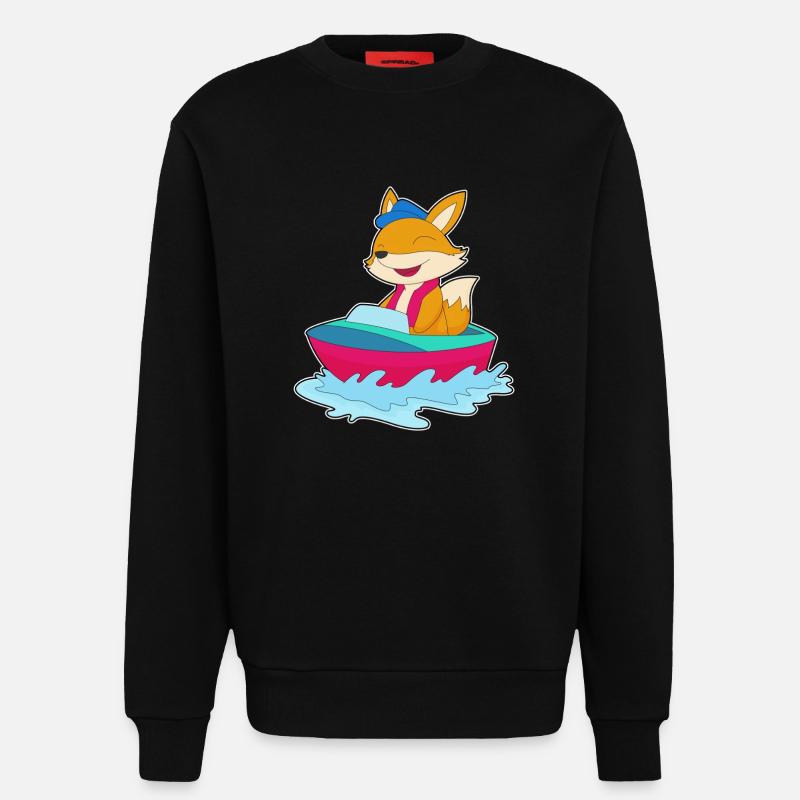 Fuchs kleines Boot - Sweatshirt - made by SPREAD  - SOLID BLACK