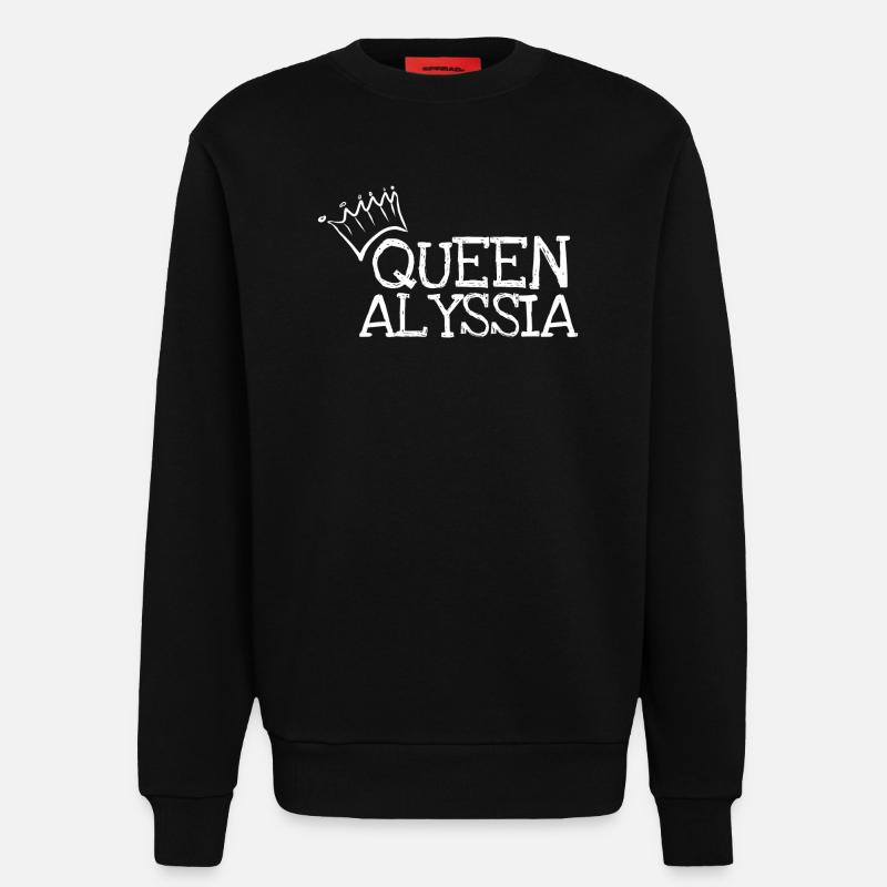Gift for Alyssia - Sweatshirt - made by SPREAD - SOLID BLACK