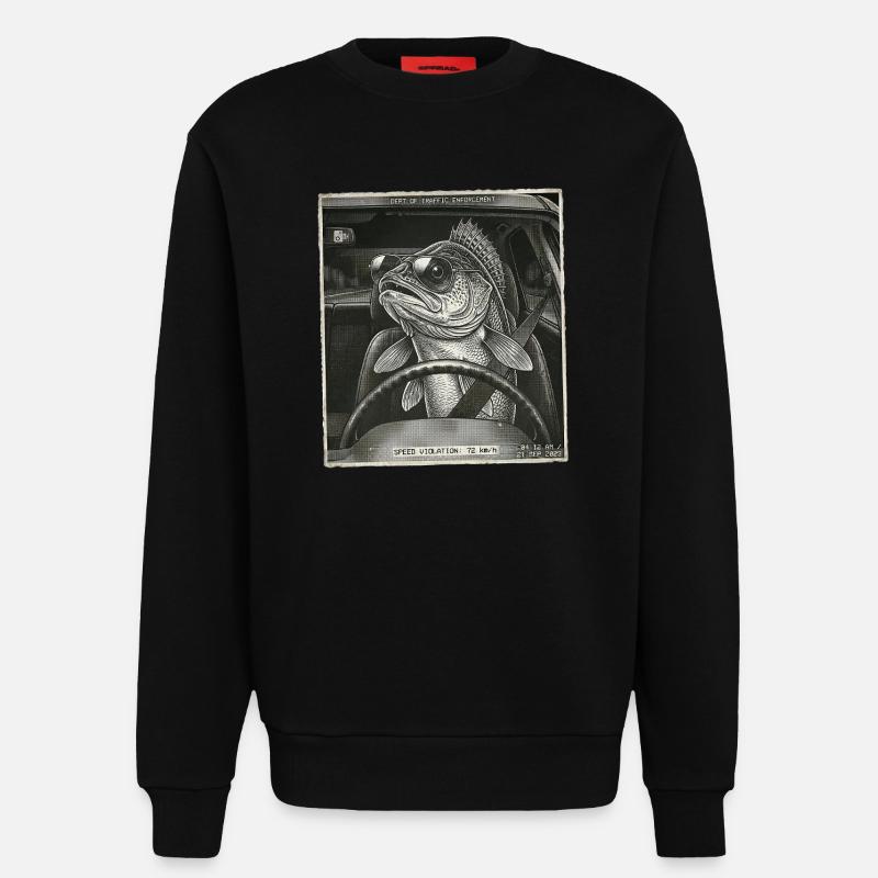 Zander Flashed - Sweat bio décontracté fabriqué en UE - SOLID BLACK