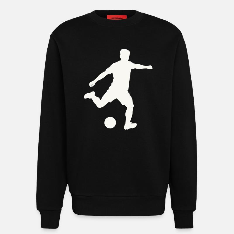 Kicker-Silhouette in Bewegung - Sweatshirt - made by SPREAD  - SOLID BLACK