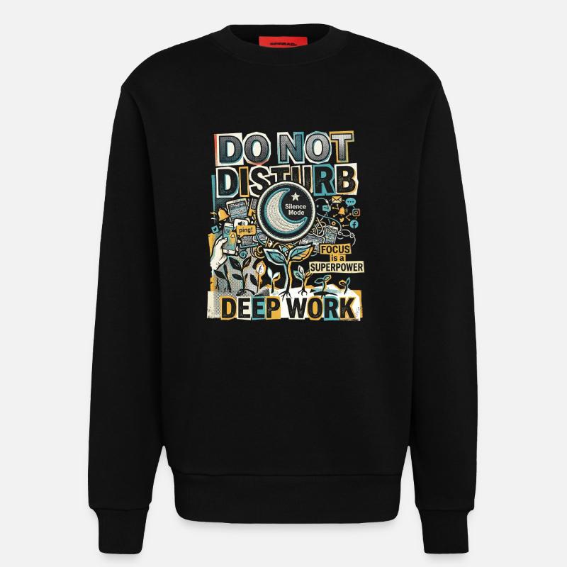 Deep Work Focus - Sweatshirt - made by SPREAD  - SOLID BLACK