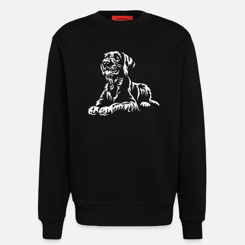 Deutsch Drahthaar "Black Edition" - Sweatshirt - made by SPREAD - SOLID BLACK
