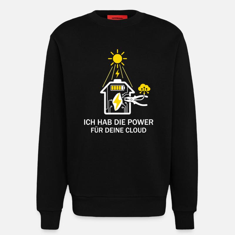 Solar Handwerker Cloud Power   - Sweatshirt - made by SPREAD  - SOLID BLACK