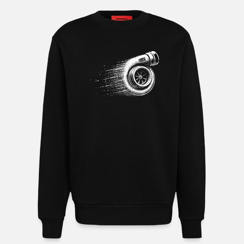 Turbolader Boost Boosted Tuner Schrauber - Sweatshirt - made by SPREAD  - SOLID BLACK