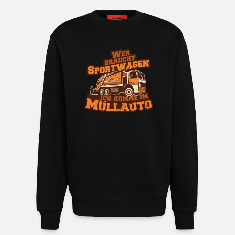 Müllauto Spruch - Sweatshirt - made by SPREAD  - SOLID BLACK