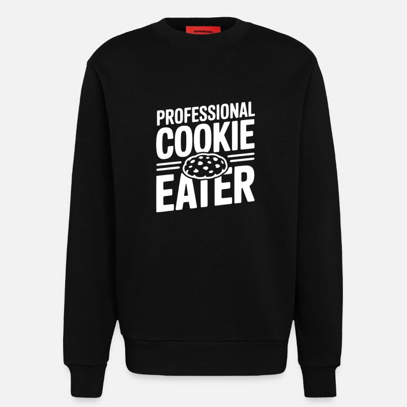 Professional Cookie Eater - Sweatshirt - made by SPREAD - SOLID BLACK