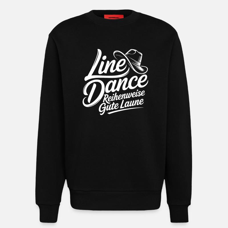 Line Dance Gute Laune - Sweatshirt - made by SPREAD - SOLID BLACK