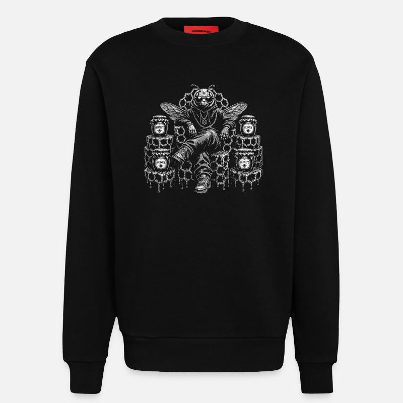 Honigbiene - Sweatshirt - made by SPREAD - SOLID BLACK