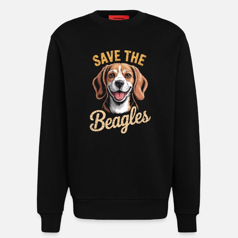 Save the Beagles Beagle Rettungsabschlag - Sweatshirt - made by SPREAD  - SOLID BLACK