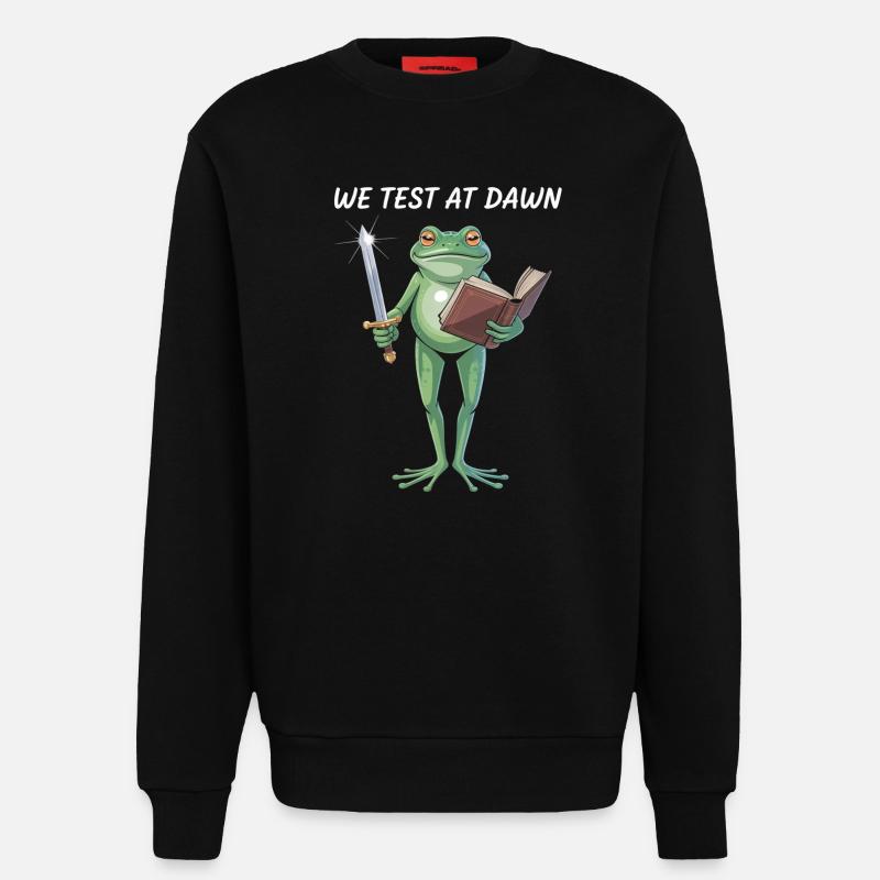 Dawnbound Frog Warrior - Sweatshirt - made by SPREAD - SOLID BLACK