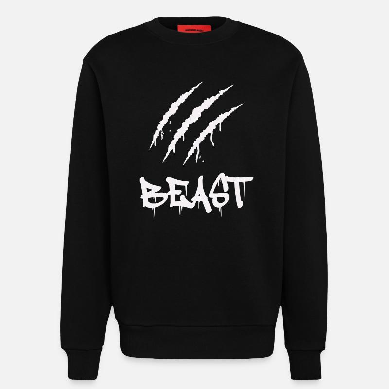krallen_beast - Sweat bio décontracté fabriqué en UE - SOLID BLACK