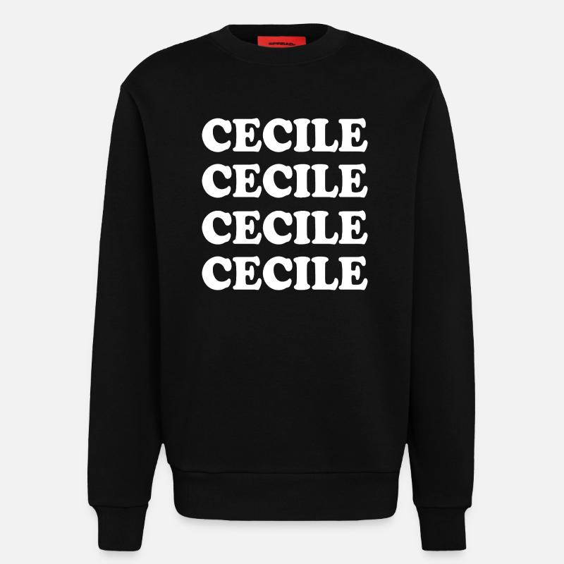 Cecile as a given name - Sweatshirt - made by SPREAD  - SOLID BLACK