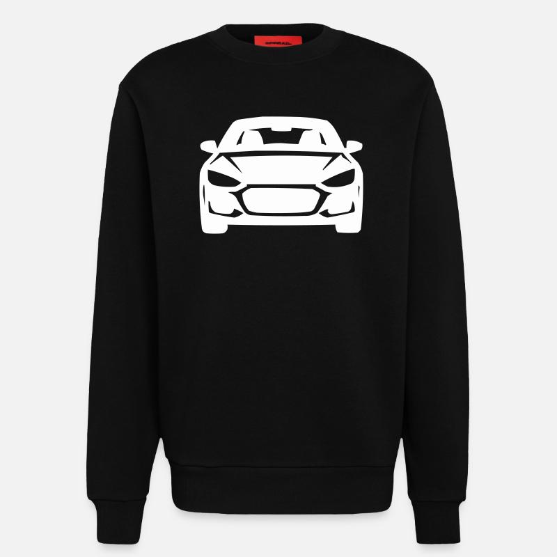 Frontlinien Silhouette Auto - Sweatshirt - made by SPREAD  - SOLID BLACK