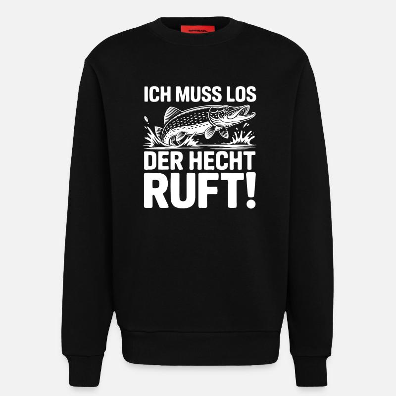 Der Hecht ruft! - Sweatshirt - made by SPREAD  - SOLID BLACK