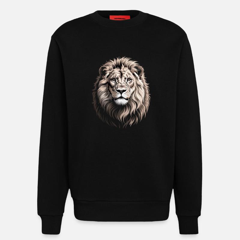 Lion - Sweatshirt - made by SPREAD - SOLID BLACK